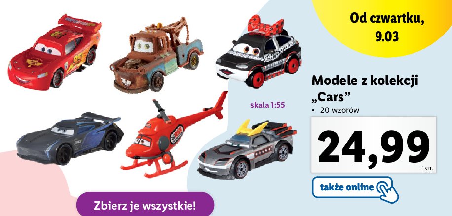 Model samochodu cars Mattel promocja