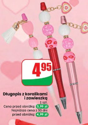 Długopis z koralikami i zawieszką Dino promocja w Dino