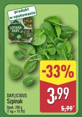 Szpinak promocja w Aldi
