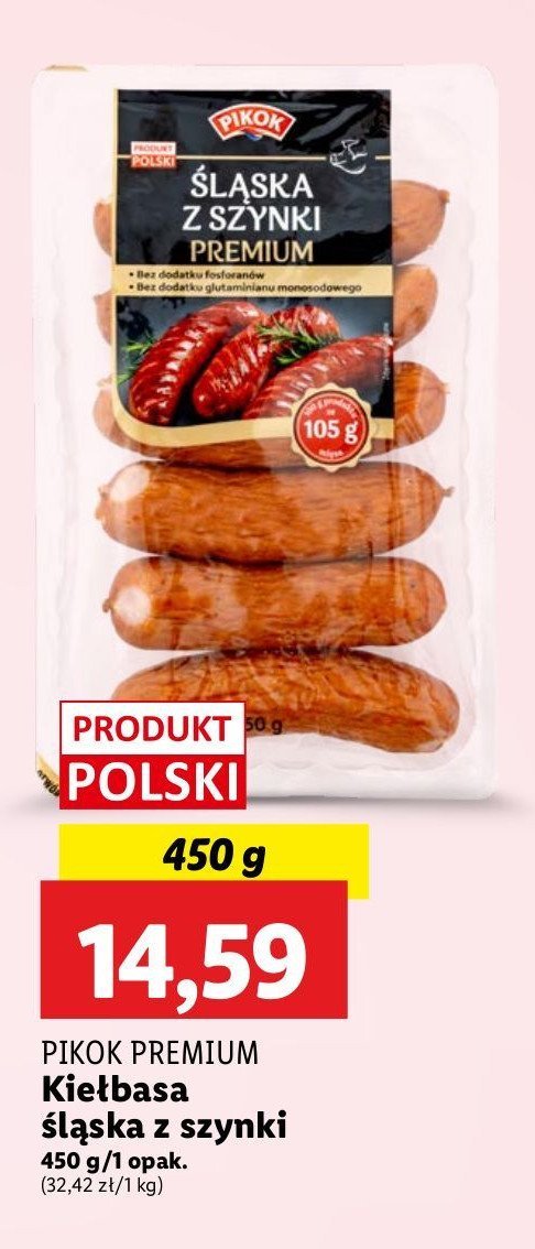 Kiełbasa śląska z szynki Pikok promocja