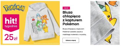Bluza chłopięca z kapturem Pokémon promocja w Pepco