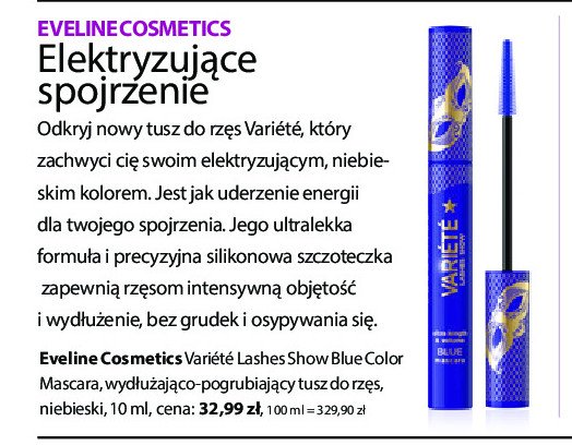 Kredka wodoodporna 03 blue EVELINE VARIETE promocja