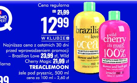 Żel pod prysznic brazilian we love the ocean TREACLEMOON promocja