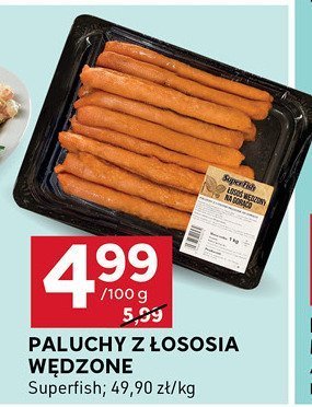 Paluchy z łososia wędzone Superfish promocja w Stokrotka