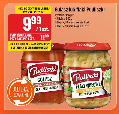 Gulasz wieprzowo-wołowy Pudliszki promocja