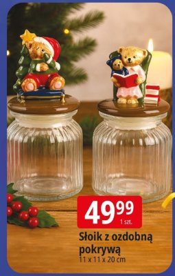 Słoik z ozdobną pokrywą promocja w Leclerc