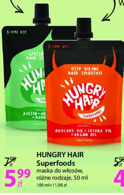 maska do olejowania włosów awokado-jojoba-argan Hungry hair superfoods promocja