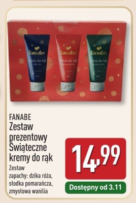 Zestaw FANABE Zestaw prezentowy Świąteczne kremy do rąk promocja w Aldi