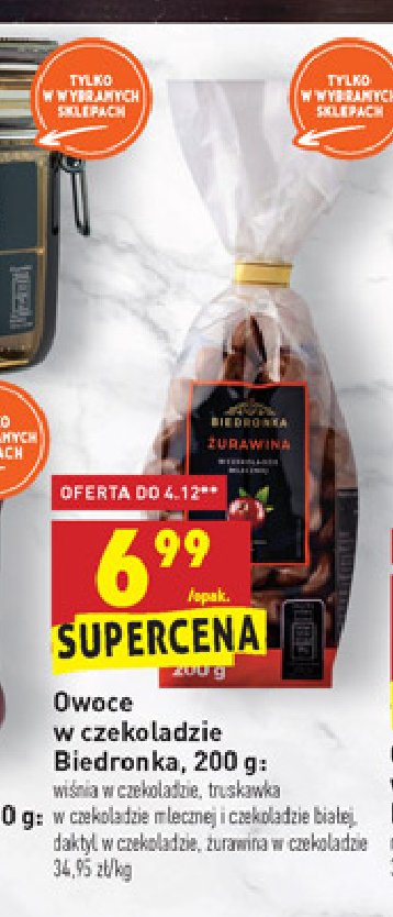 Truskawki w czekoladzie bia艂ej Biedronka promocja