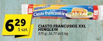 Ciasto francuskie XXL Henglein promocja w Euro Sklep