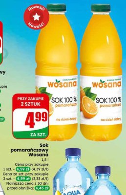 Sok pomarańczowy Wosana promocja w Dino