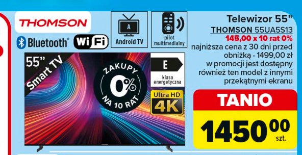 Telewizor led 55" 55ua5513 Thomson promocja