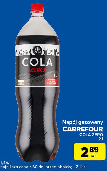 Napój cola zero Carrefour promocja