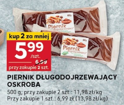 PIERNIK DŁUGODOJRZEWAJĄCY OSKROBA promocja w Stokrotka
