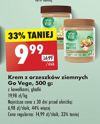 Krem orzechowy crunchy Govege promocja