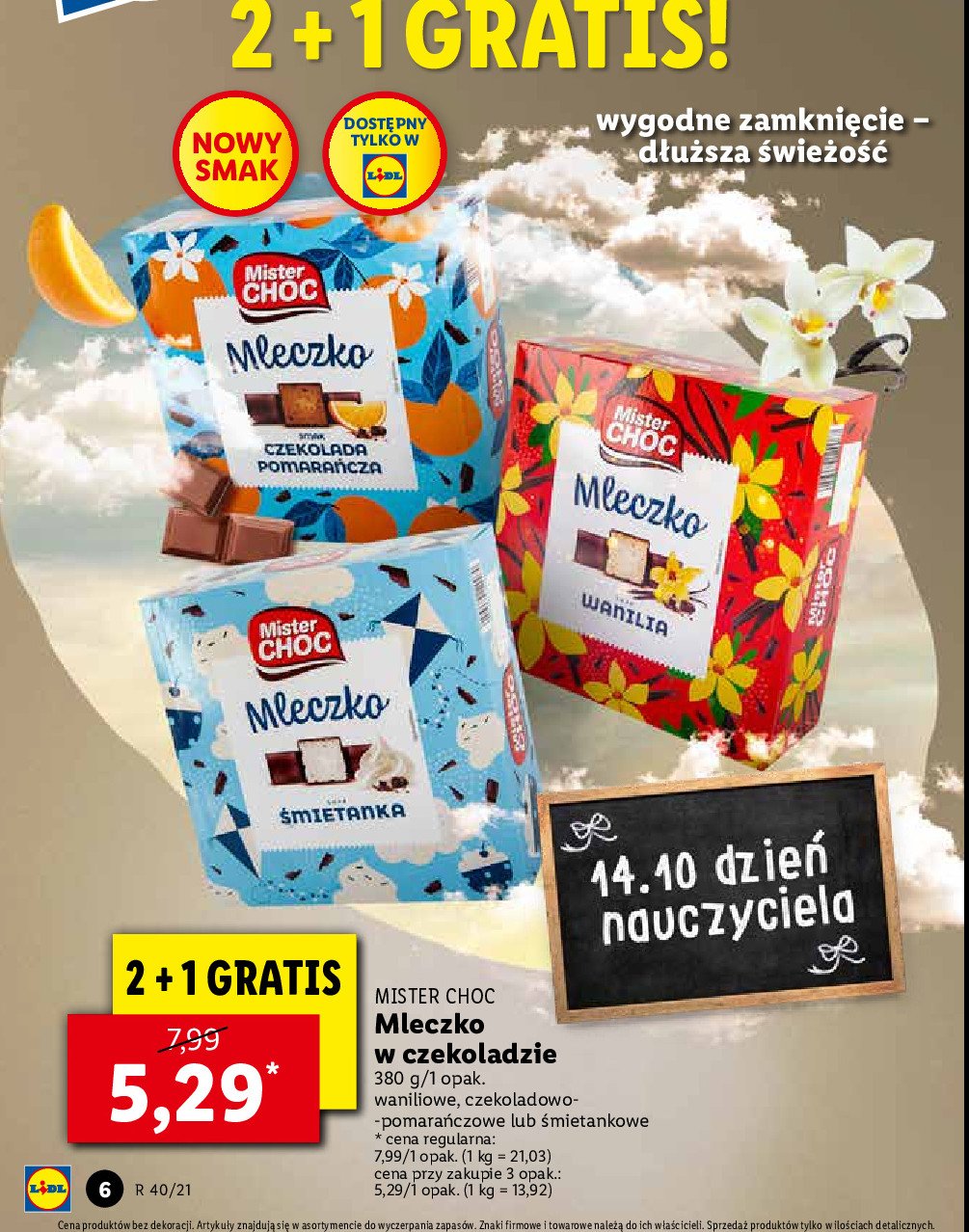 Mleczko czekolada-pomara艅cza Mister choc promocja