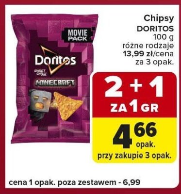 Chipsy DORITOS różne rodzaje promocja w Carrefour Express