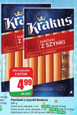 Parówki z szynki Tarczyński promocja w Dino