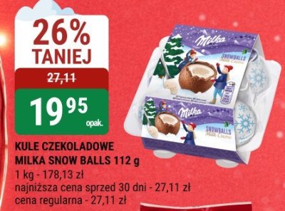 Kule czekoladowe Milka Snow Balls 112 g promocja w bi1