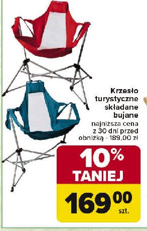 Krzesło turystyczne składane promocja w Carrefour