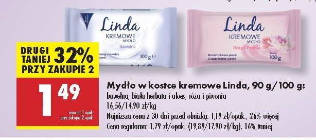 Mydło kremowe bawełna Linda promocja