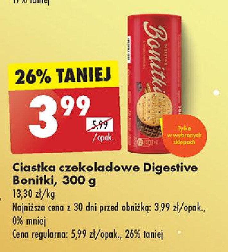 Ciastka czekoladowe Bonitki promocja