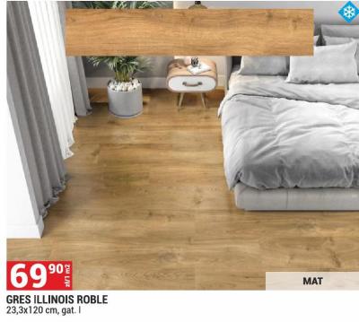 Gres illinois roble 23,3x120 cm, gat. I Merkury Market promocja w Merkury Market