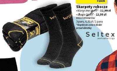 Skarpety robocze 3-pack, różne rozmiary promocja w Intermarche