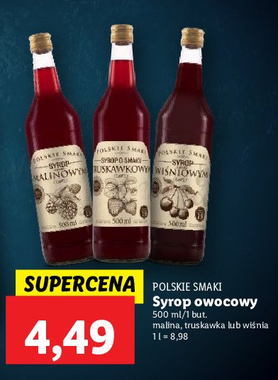 Syrop truskawkowy Polskie smaki syrop promocja