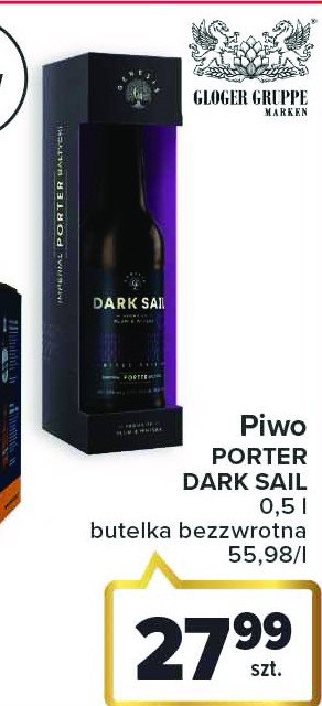 Piwo Dark sail porter Gloger promocja