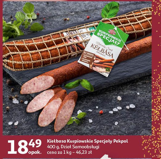 Kiełbasa z szynki Pekpol kurpiowskie specjały promocja w Selgros