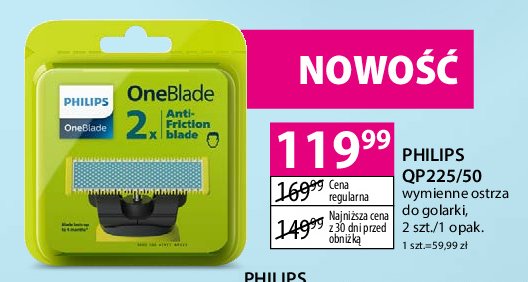 Ostrza wymienne qp225/50 Philips oneblade promocja