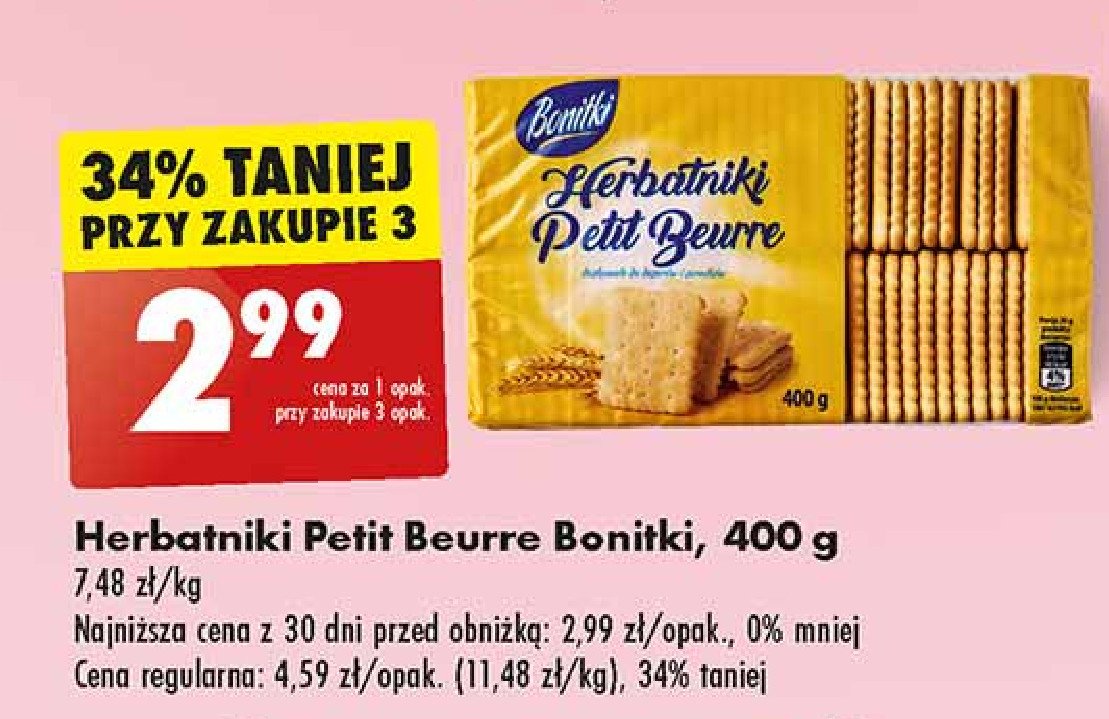Herbatniki petit beurre Bonitki promocja