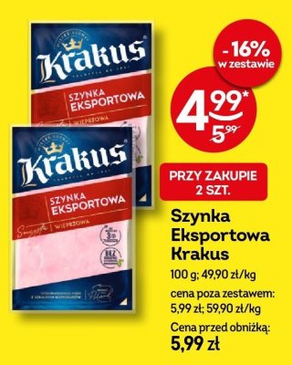 Szynka Eksportowa Krakus promocja w Żabka