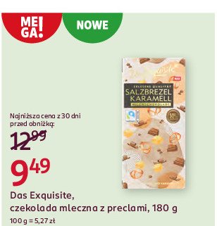 Czekolada mleczna z preclami Das exquisite promocja w Rossmann