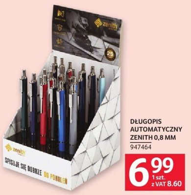 Długopis automatyczny Zenith 0.8 mm promocja w Selgros