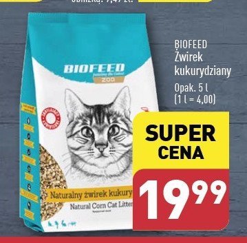 Żwirek dla kota kukurydziany BIOFEED promocja