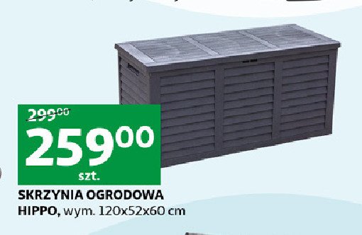 Skrzynia ogrodowa hippo 120 x 52 x 60 cm promocja