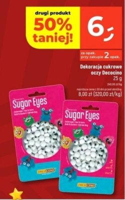 Dekoracja cukrowe oczy Decocino Sugar Eyes 25g promocja w Dealz