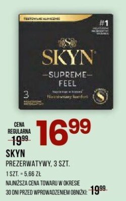 Prezerwatywy SKYN 3 SZT promocja w Drogerie Natura