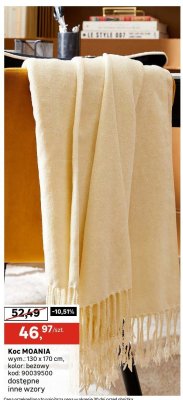 Koc MOANIA wym. 130 x 170 cm, materiał: akryl promocja w Leroy Merlin