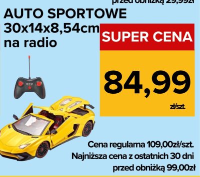 Auto Sportowe 30x14x8.54cm na radio promocja w Supeco