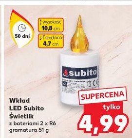 Wkład diodowy świetlik 30 dni Subito promocja