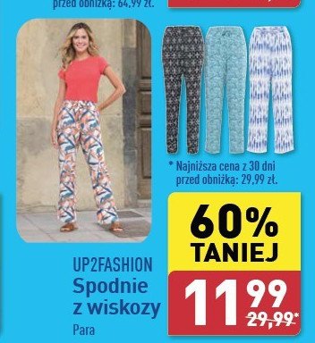 Spodnie damskie wiskoza 38-46 Up2fashion promocja