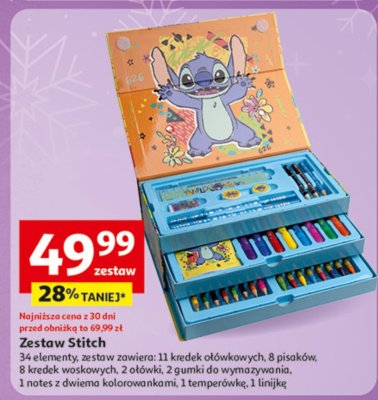 Zestaw Stitch 34 elementy promocja w Auchan