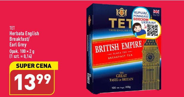 Herbata english breakfast Tetley promocja