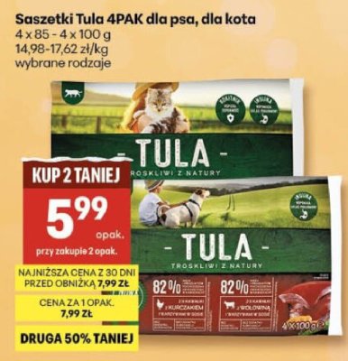 Saszetki Tula 4PAK dla kota promocja w Delikatesy Centrum