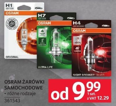 Żarówki samochodowe Osram promocja w Selgros