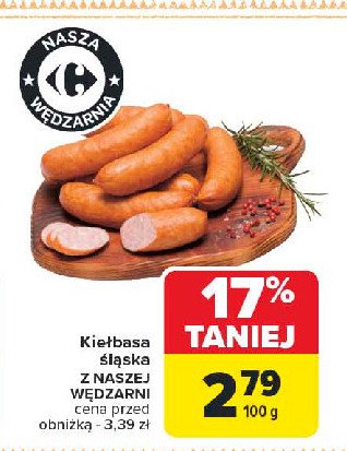 Kiełbasa śląska Nasza wędzarnia carrefour promocja