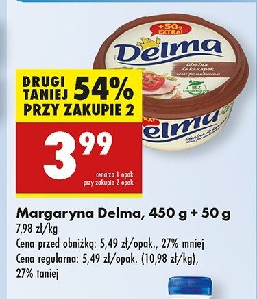 Margaryna Delma extra maślany smak promocja